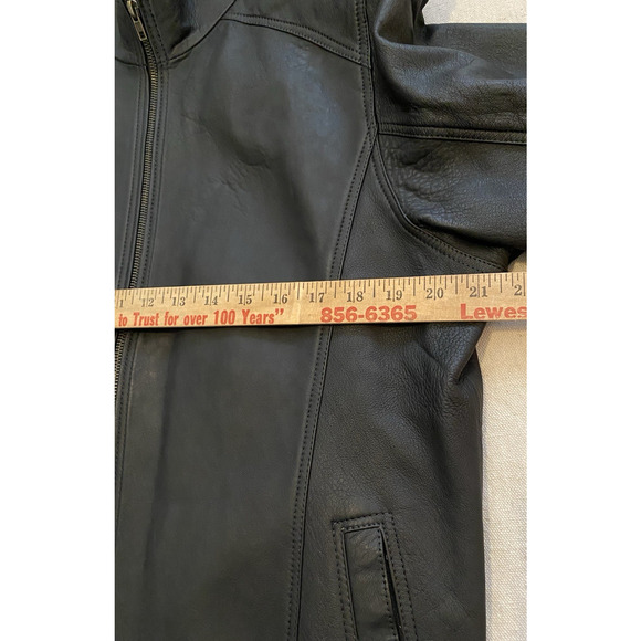 Cotacachi - Ecuador Moto Jacket M/L Extra-Large Black Leather Hipster Coat - Picture 9 of 13